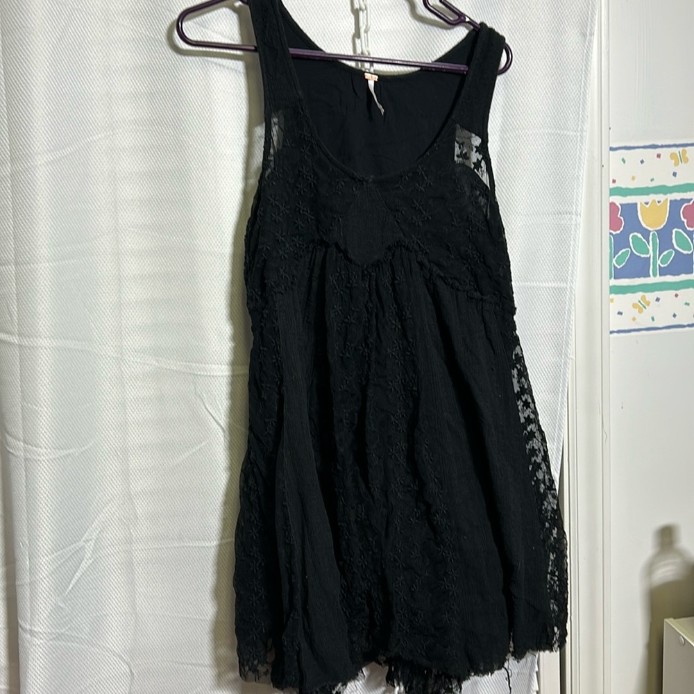 Free People Dress- Black Lacey- size medium